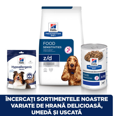 Hill’s Prescription Diet Canine z/d – Hrană Uscată Hipoalergenică pentru Câini, 10 kg